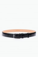 ZE-015-35 Leather Belt - Black
