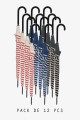 Automatic cane umbrella Marinière design 8389 : colour:Pack of 12