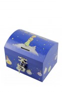 Trousselier S83230 Saving Bank with Music Little Prince© Stars - Blue - Figurine Little Prince