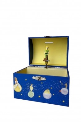 Trousselier S83230 Tirelire à Musique Le Petit Prince© Etoiles - Bleu - Figurine Petit Prince