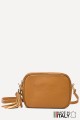 Grained Leather crossbody bag ZE-9019-G : colour:Tabacco