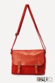 Leather Messenger Crossbody bag ZE-9006 : colour:Orange-red