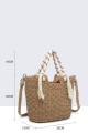 8848-BV Crocheted paper straw handbag