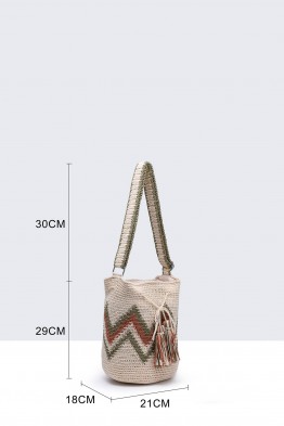 9098-BV Handbag made of crocheted cotton
