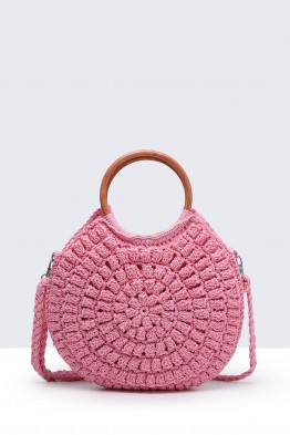 9105-BV Handbag made of crocheted cotton