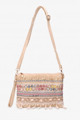 Bohemian style straw shoulder bag COA2433
