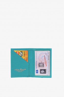 SF6003 Mint Leather card holder - Les Selleries Françaises