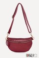 Metalic Leather fanny pack ZE-9009-MT : Colors:Dark Red (L019/L-528)